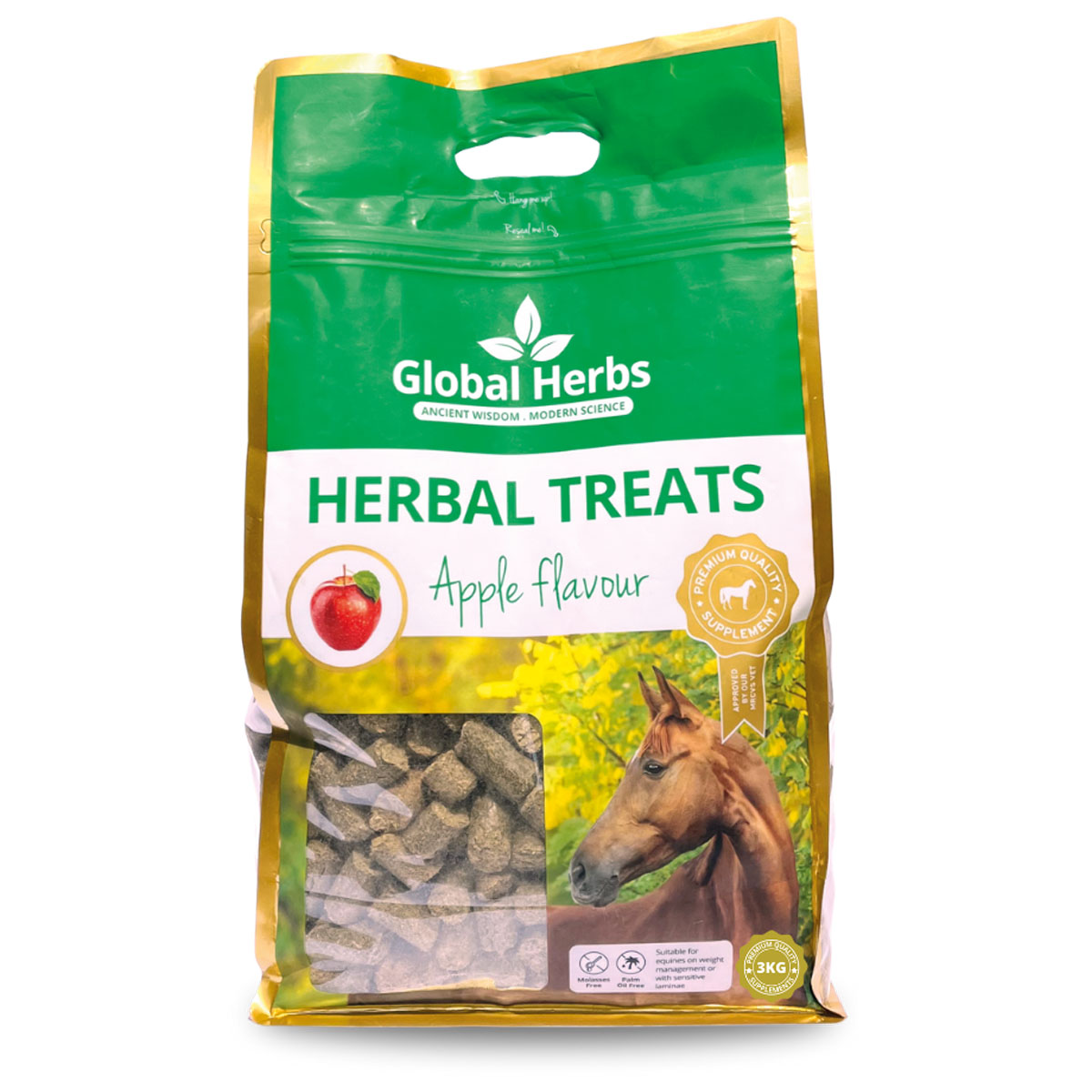 Global Herbs Herbal Treats Apple Flavour Size 3 KG