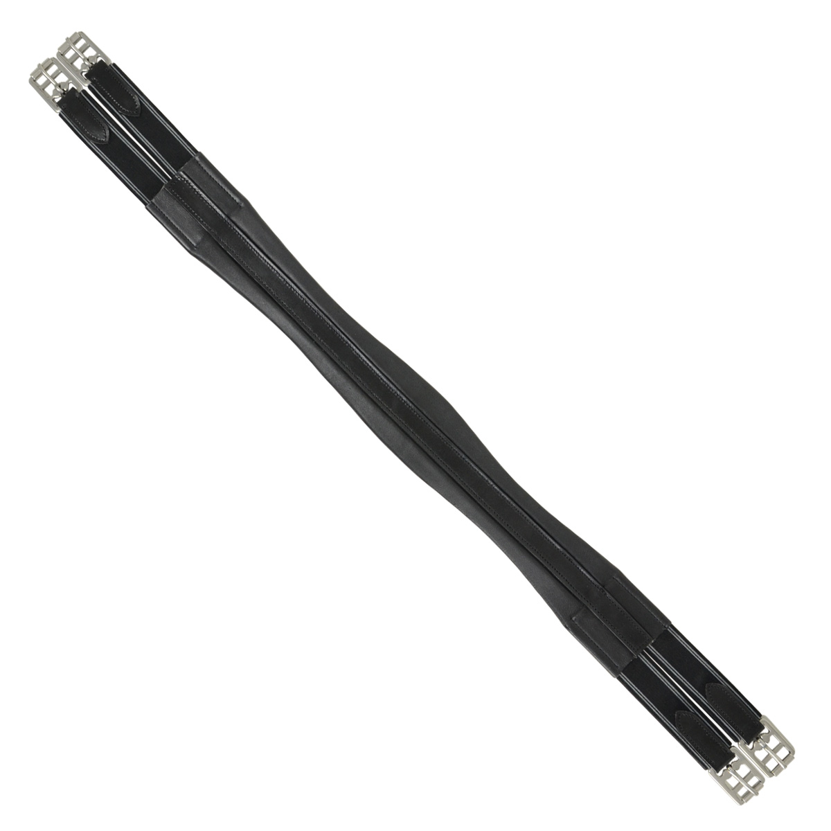 Hy Equestrian Leather Padded Atherstone Girth Black