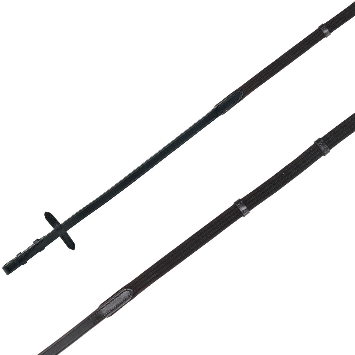 Cottage Craft Webbed Reins with Stoppers Black