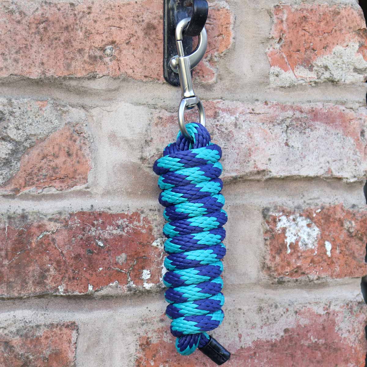Cottage Craft Twin Coloured Lead Rope Blue