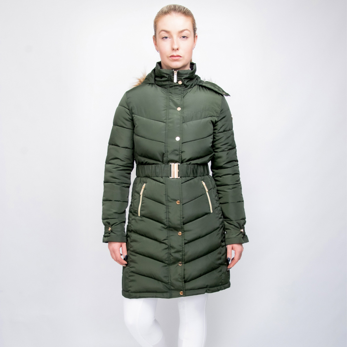 Coldstream Branxton Long Quilted Coat  Green
