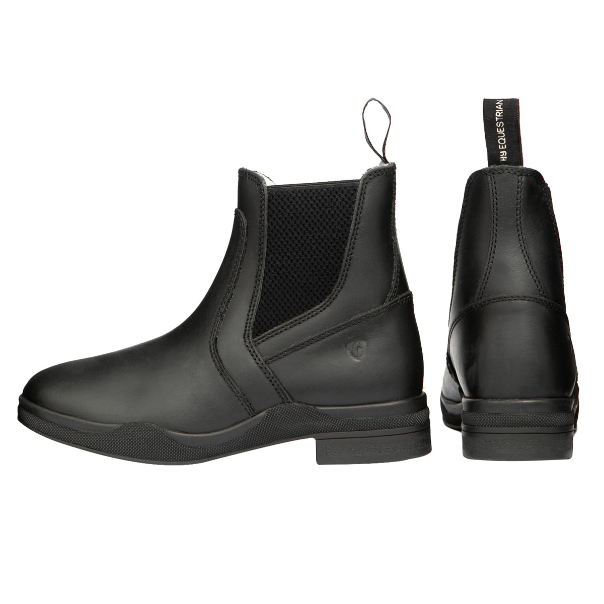 Hy Equestrian Fleece Lined Wax Leather Jodhpur Boot Black