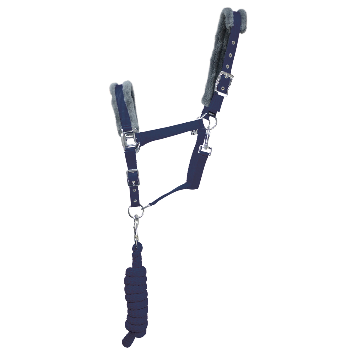 Hy Sport Active Head Collar & Lead Rope Navy Blue