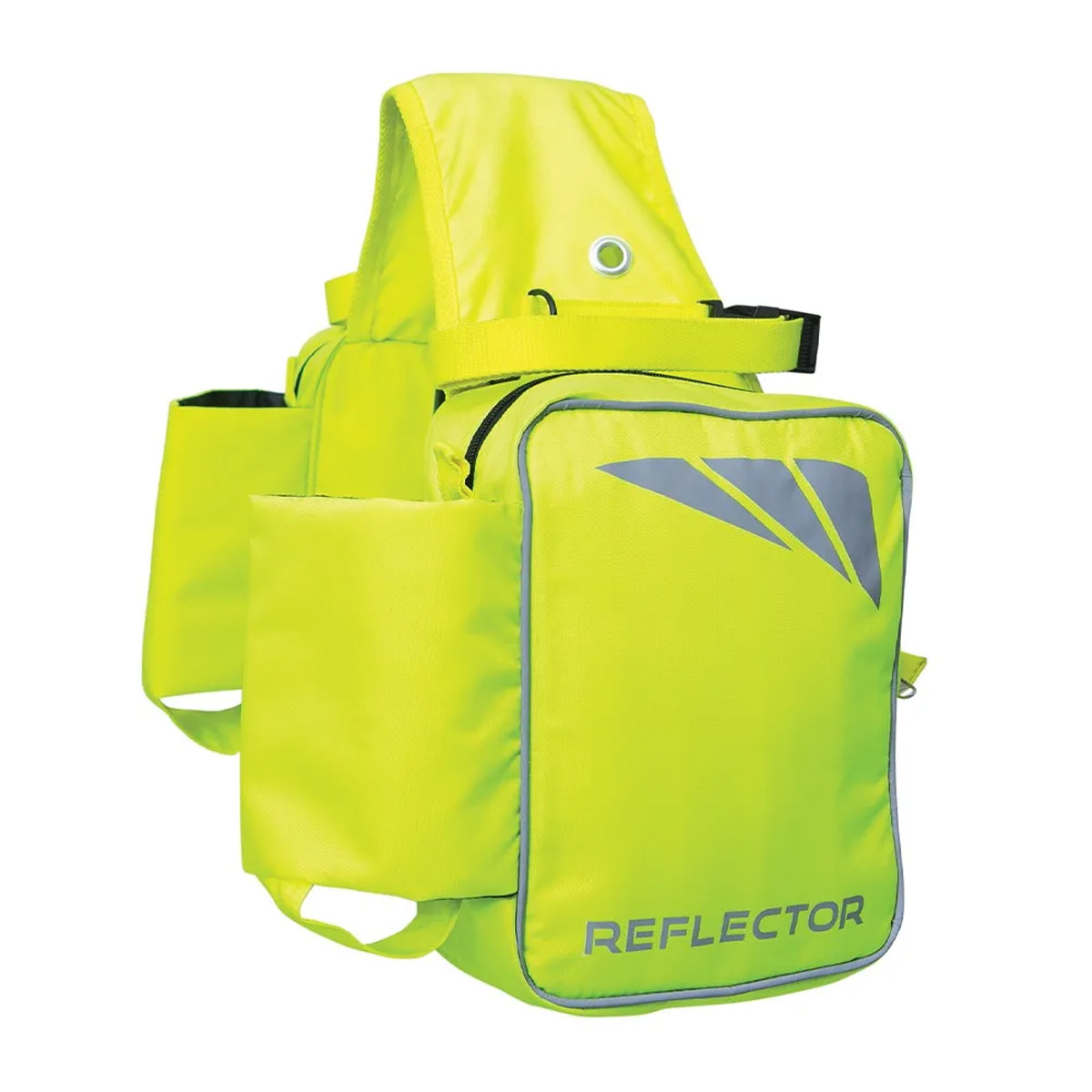 Hy Equestrian Reflector Saddle Pannier Yellow