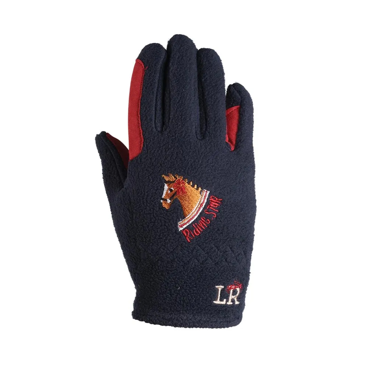 Riding Star Collection Fleece Riding Gloves Navy Blue