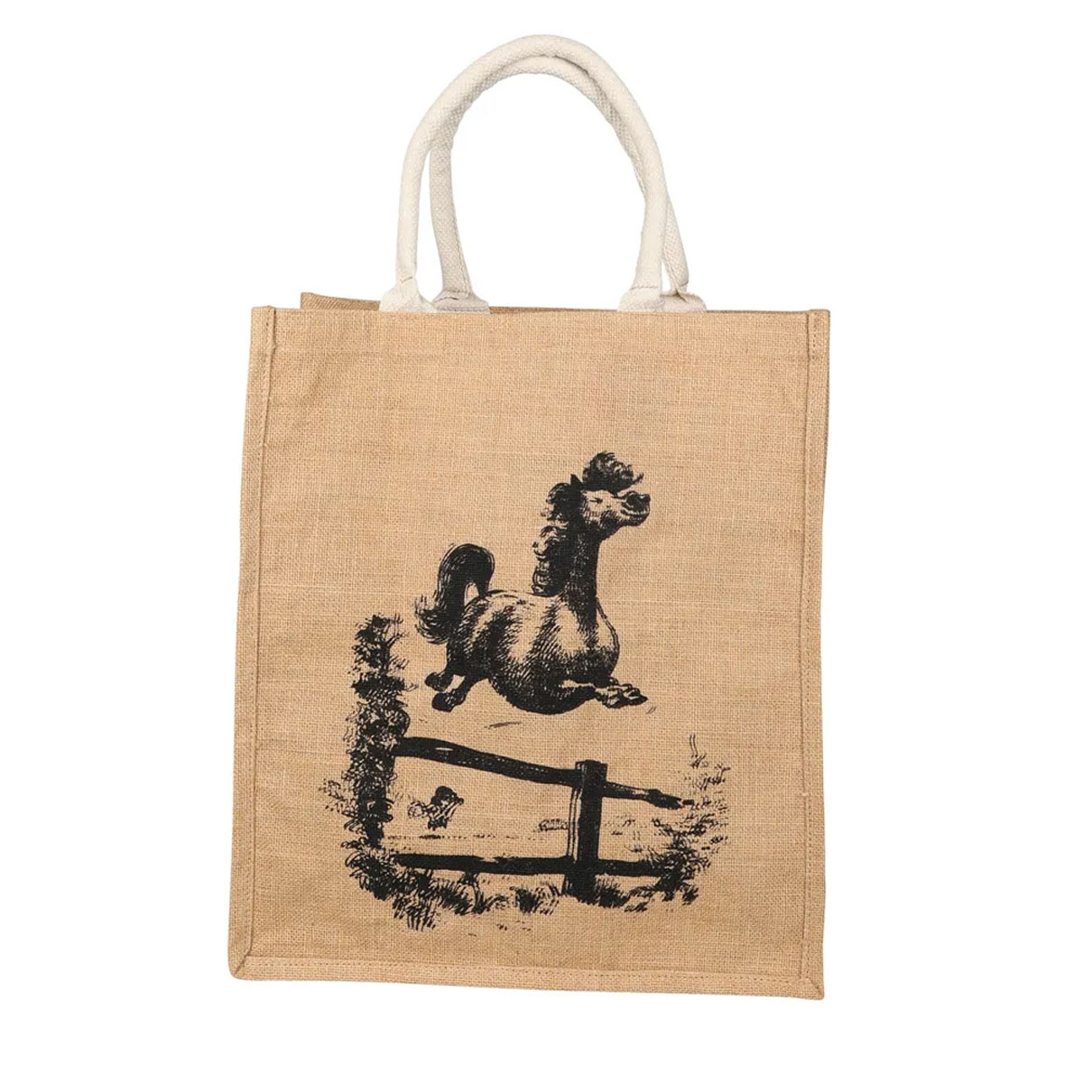 Hy Thelwell Collection Large Hessian Bag Beige