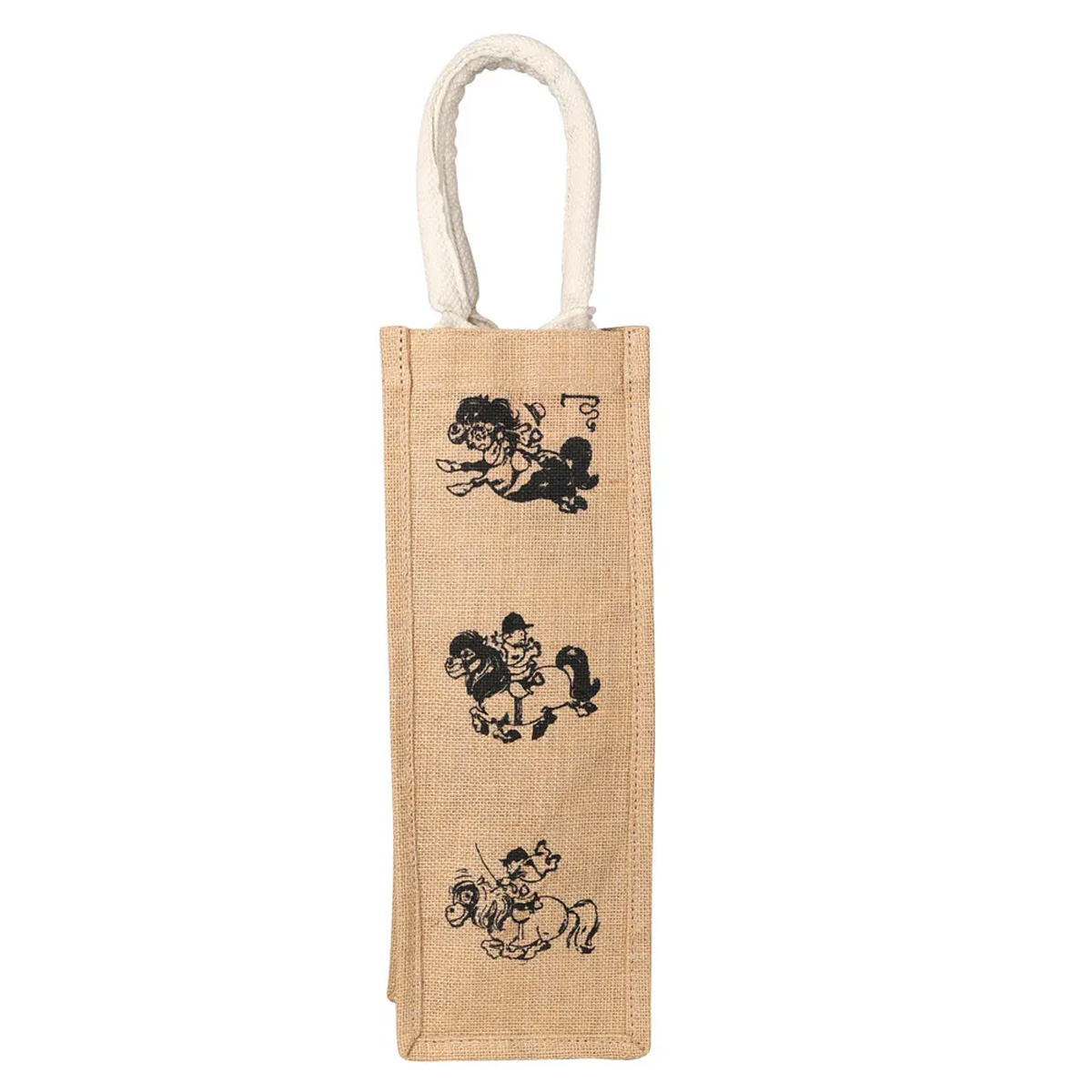Hy Thelwell Collection Hessian Bottle Bag Beige