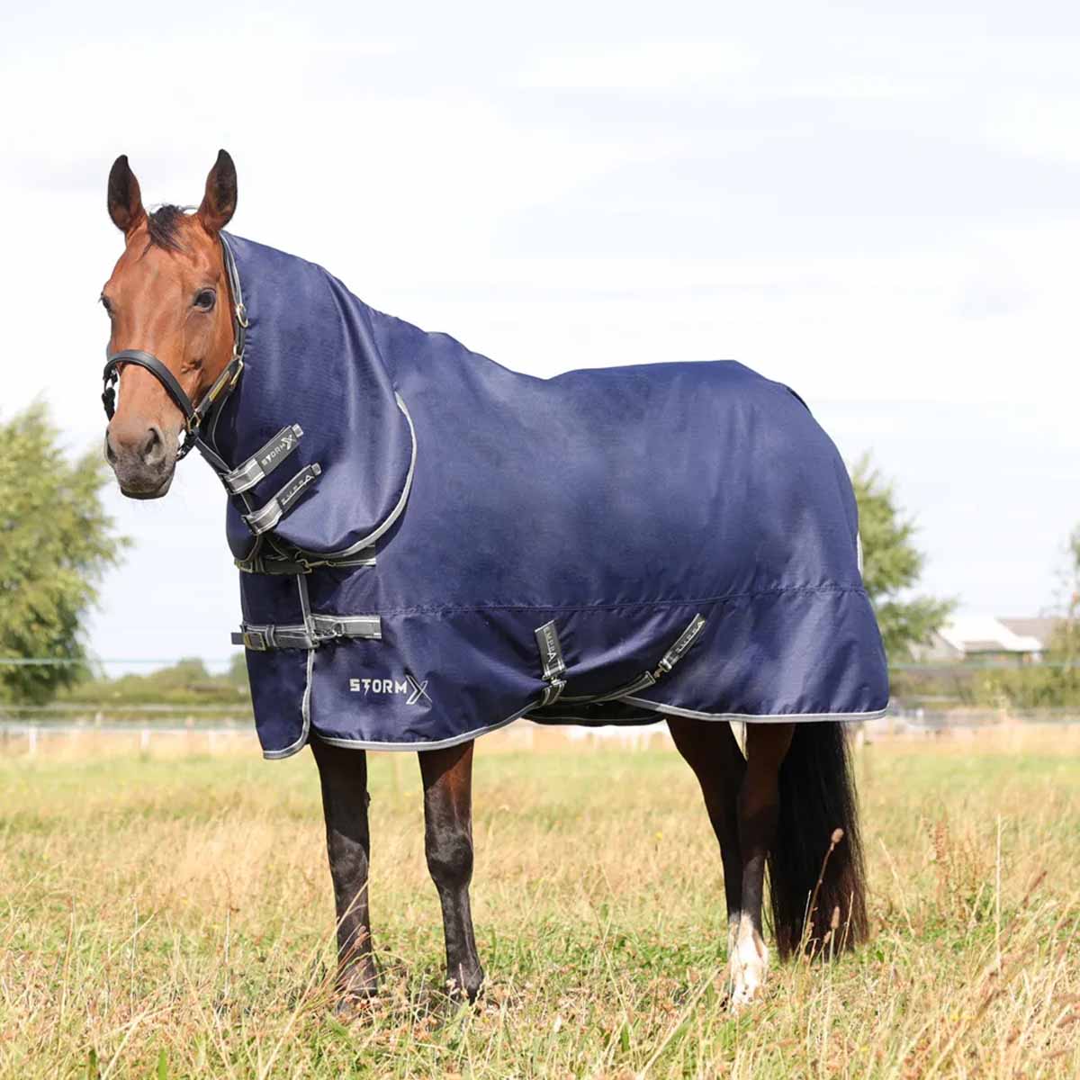 StormX Empra 100g Combi Turnout Rug Navy Blue