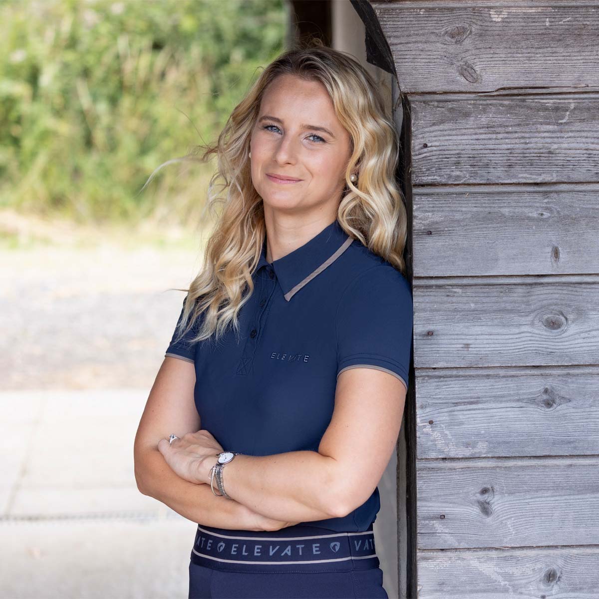 Hy Equestrian Elevate Allure Polo Navy Blue