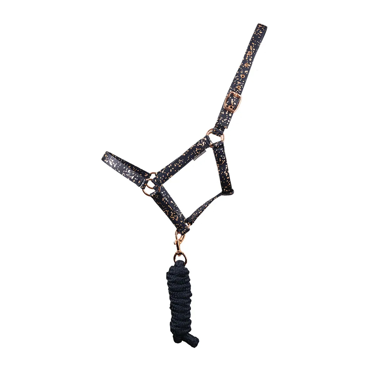 Hy Equestrian Elevate Allure Headcollar & Lead Rope Navy Blue