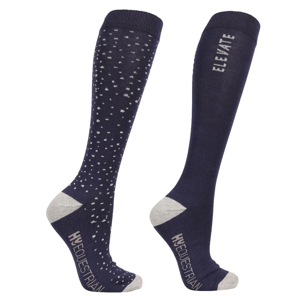 Hy Equestrian Elevate Allure Socks (Pack of 2) Navy Blue