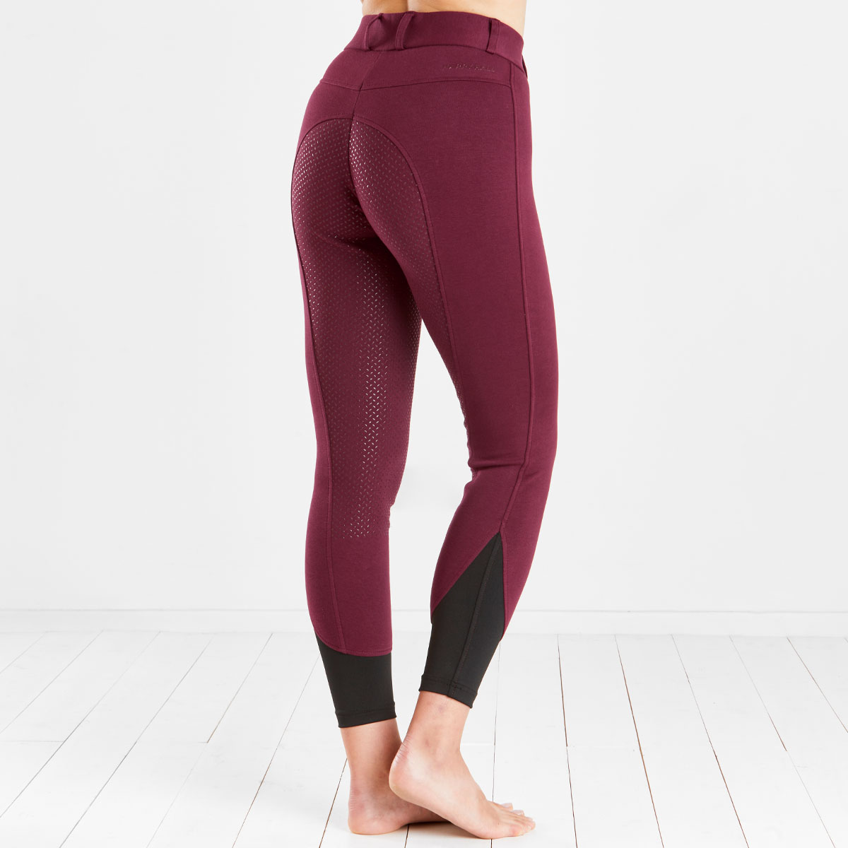 Harry Hall Farnell Breeches Full Grip Seat Burgundy
