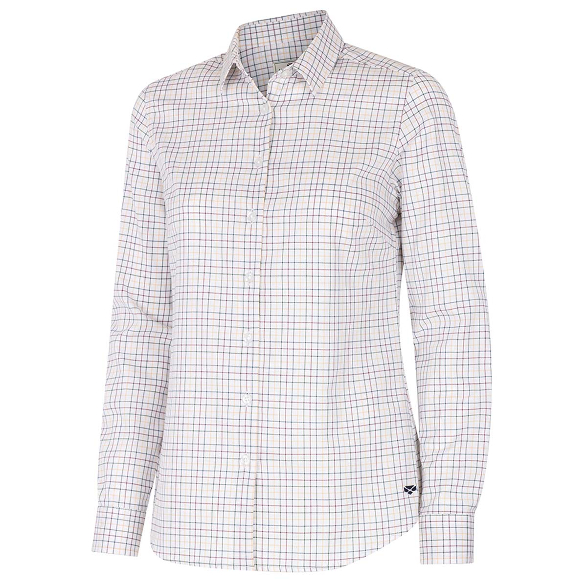 Hoggs Of Fife Callie Twill Shirt White/Green/Yellow/Red Check