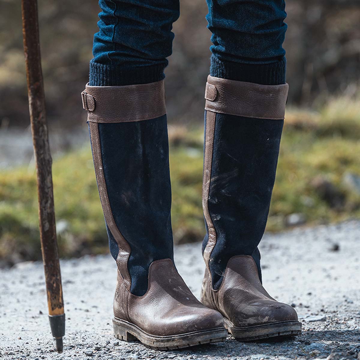 Hoggs Of Fife Cleveland II Women's Country Boot Dark Brown/Navy