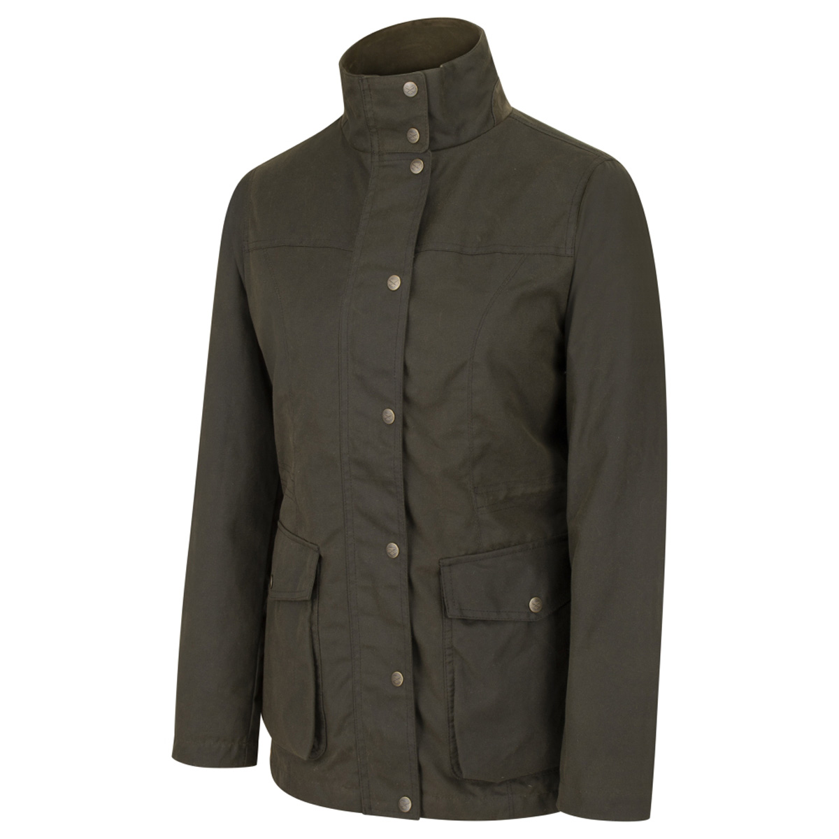 Hoggs Of Fife Caledonia Ladies Wax Jacket Antique Olive