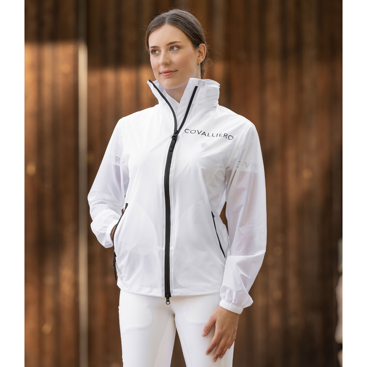 Covalliero Womens ClearView Rain Jacket Clear