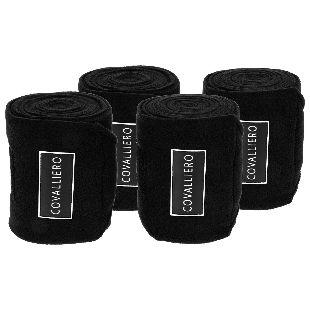 Covalliero Fleece Bandages Set of 4 Black Size ONE