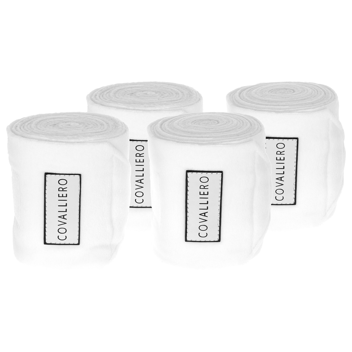 Covalliero Fleece Bandages Set of 4 White Size ONE