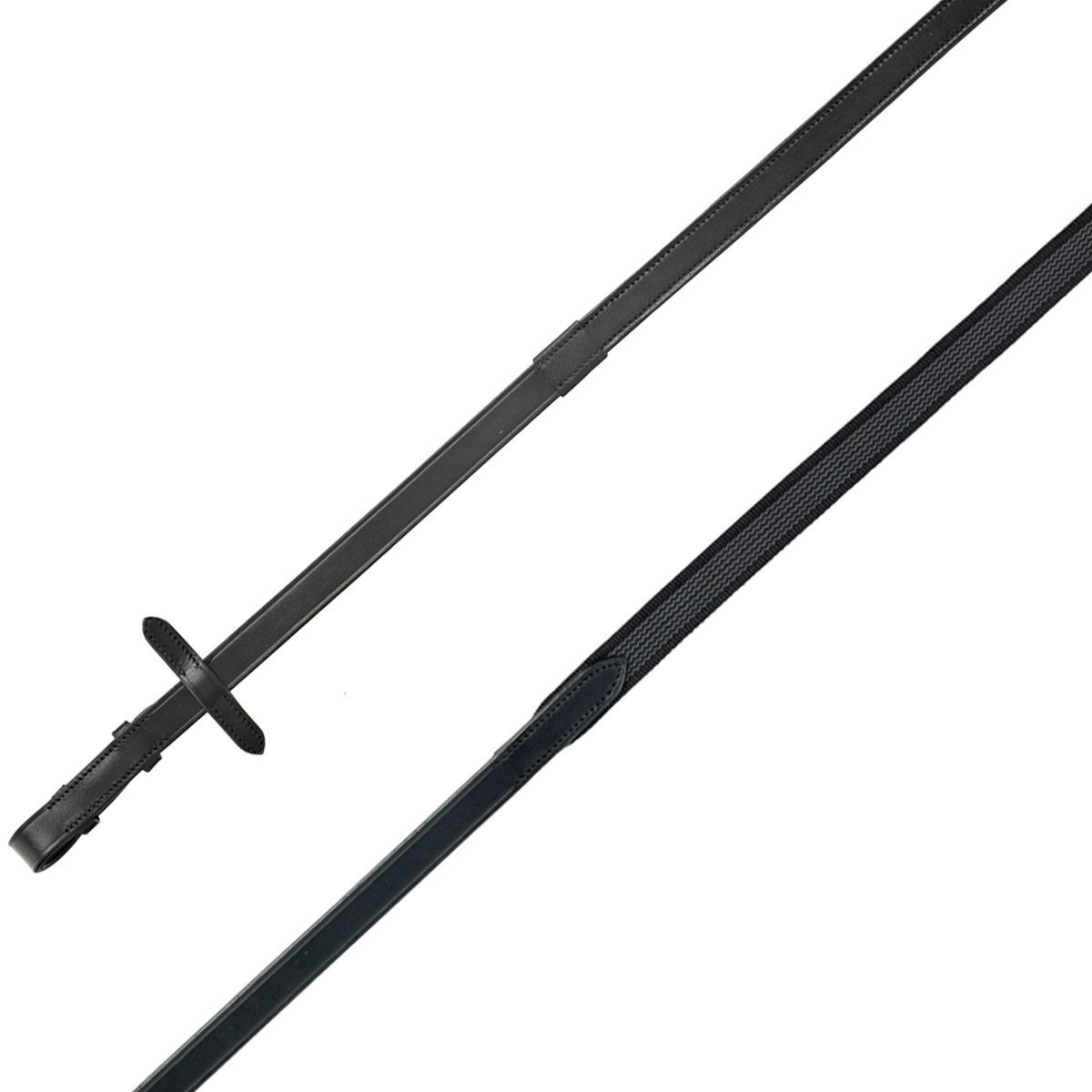 Cottage Craft Half Rubber Reins Black
