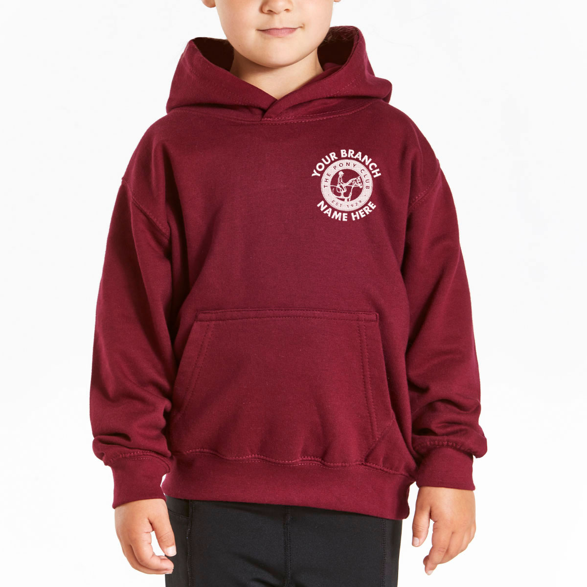 Pony Club Junior Hoodie Burgundy