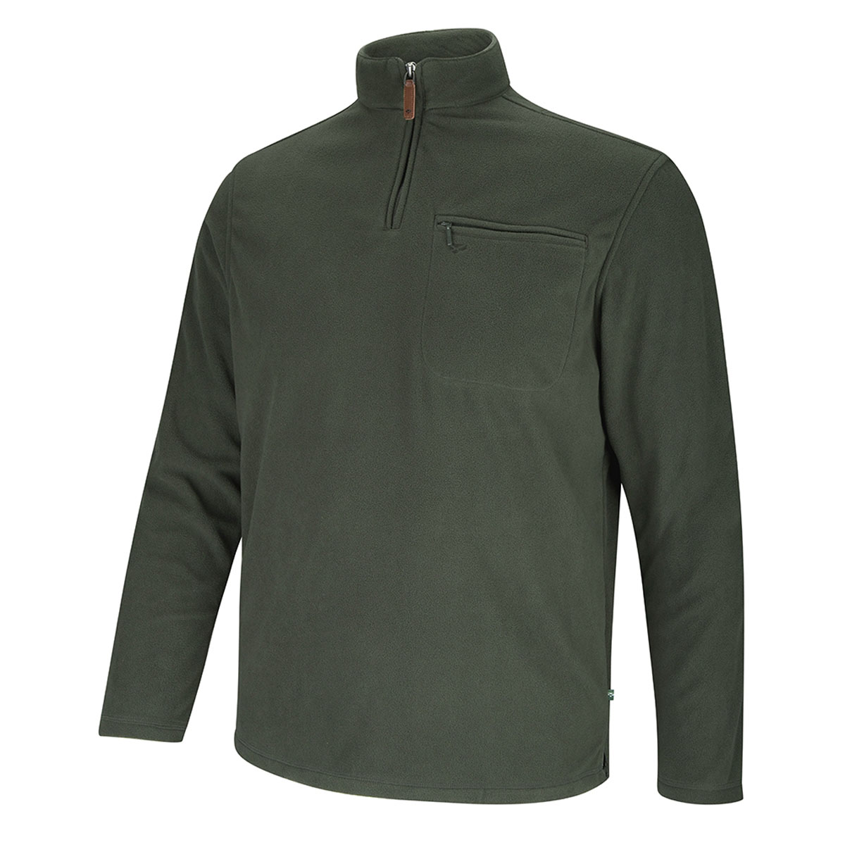 Hoggs Islander 1/4 Zip Micro-Fleece Shirt Dark Olive
