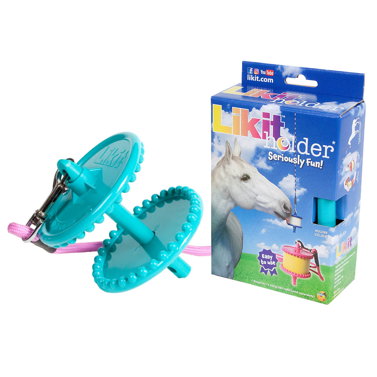 Likit Horse Treat Holder Aqua