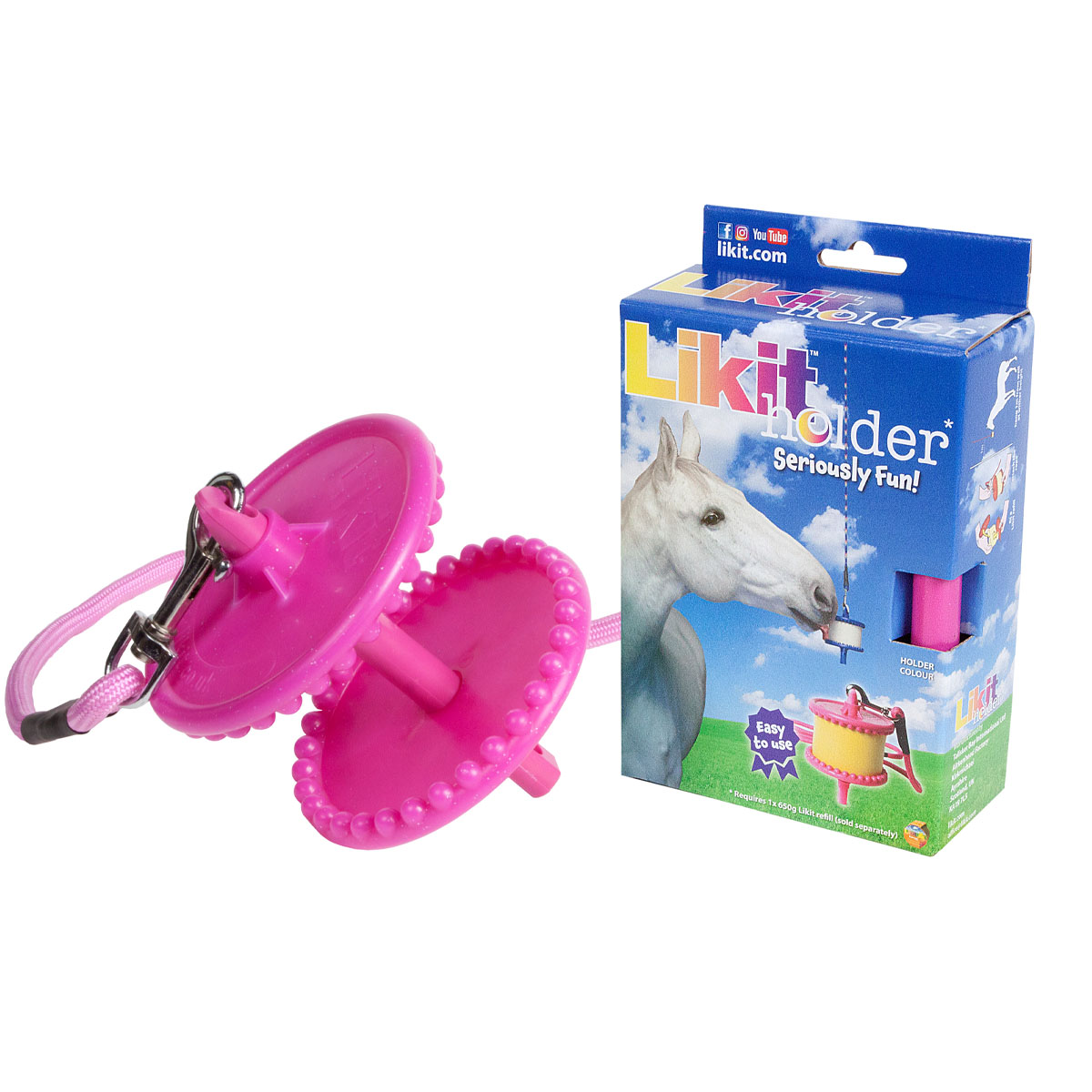 Likit Horse Treat Holder Glitter Pink