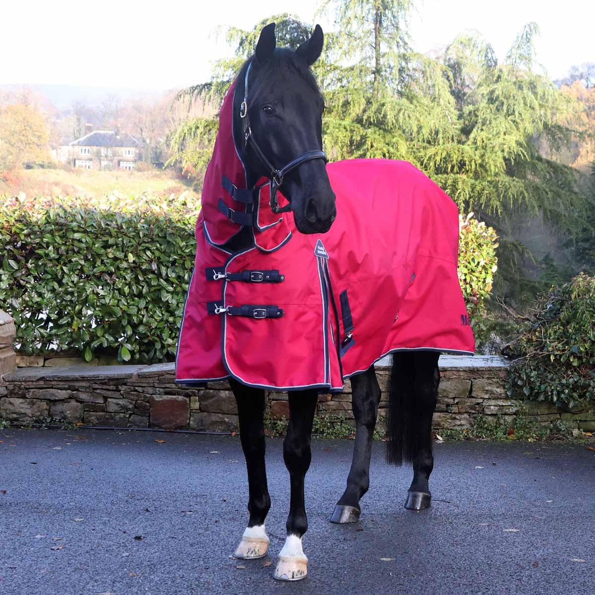 Fieldmasta 0g Lightweight Combo Neck Turnout Rug Red