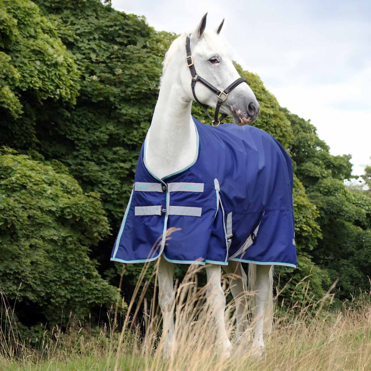 Ventomasta 0g Lightweight Standard Neck Turnout Rug Navy Blue