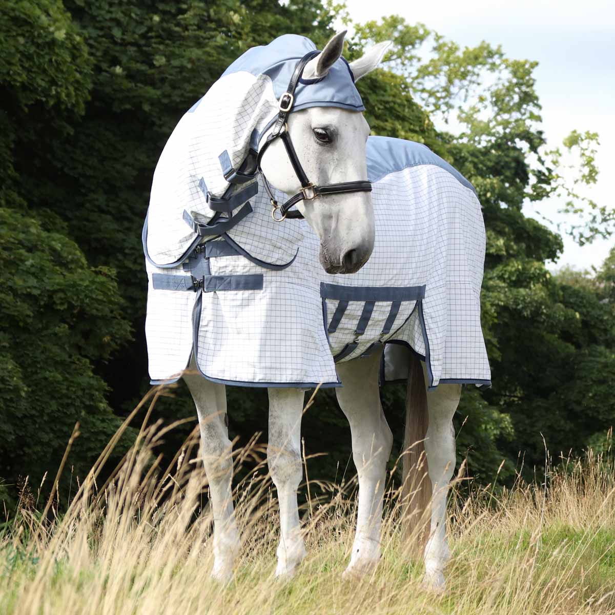 Masta Waterproof Sweet Itch Fly Rug with Belly Wrap Grey