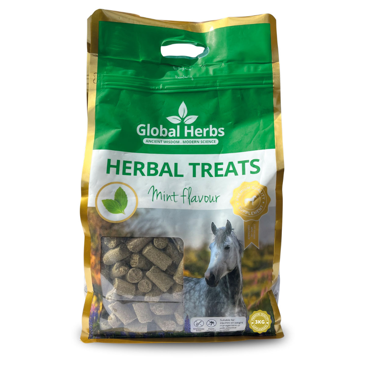Global Herbs Herbal Treats Mint Flavour Size 3 KG