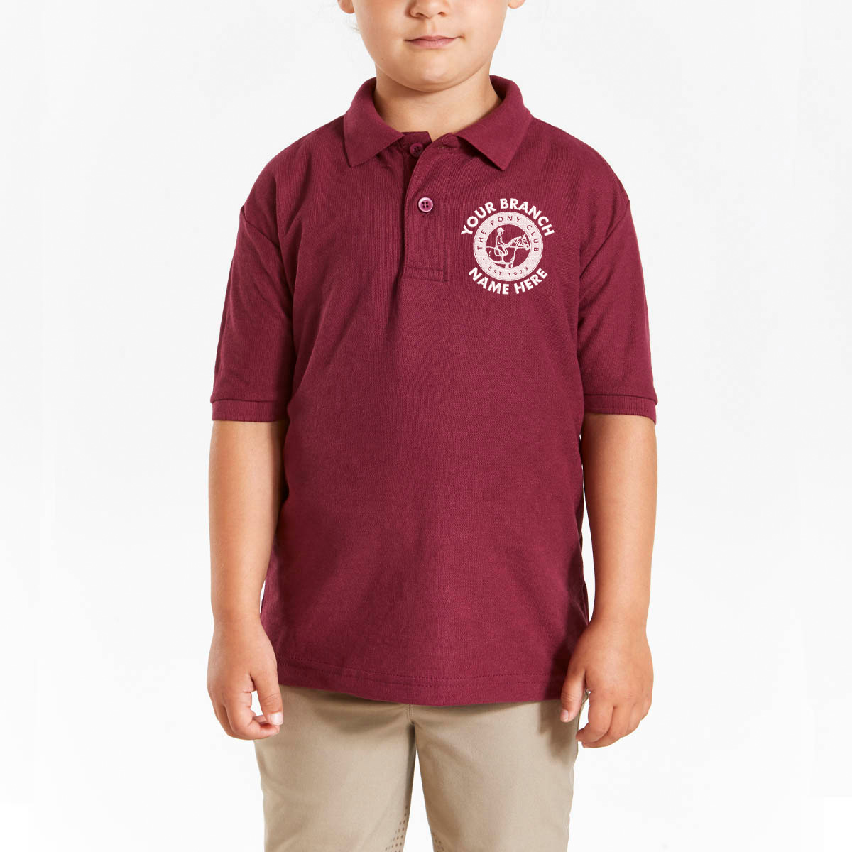 Pony Club Junior Polo Burgundy