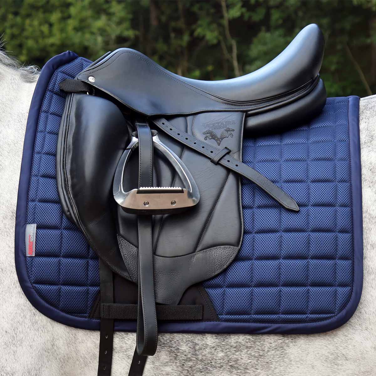 Protechmasta Far Infrared Airmesh Dressage Saddle Pad Navy Blue