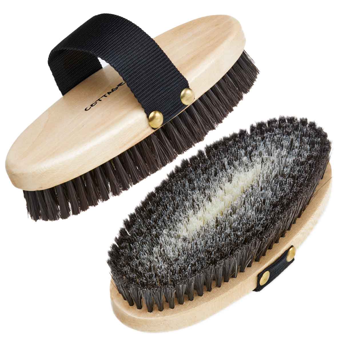 Cottage Craft Classic Medium Body Brush Mixed Bristle - Brown/Beige