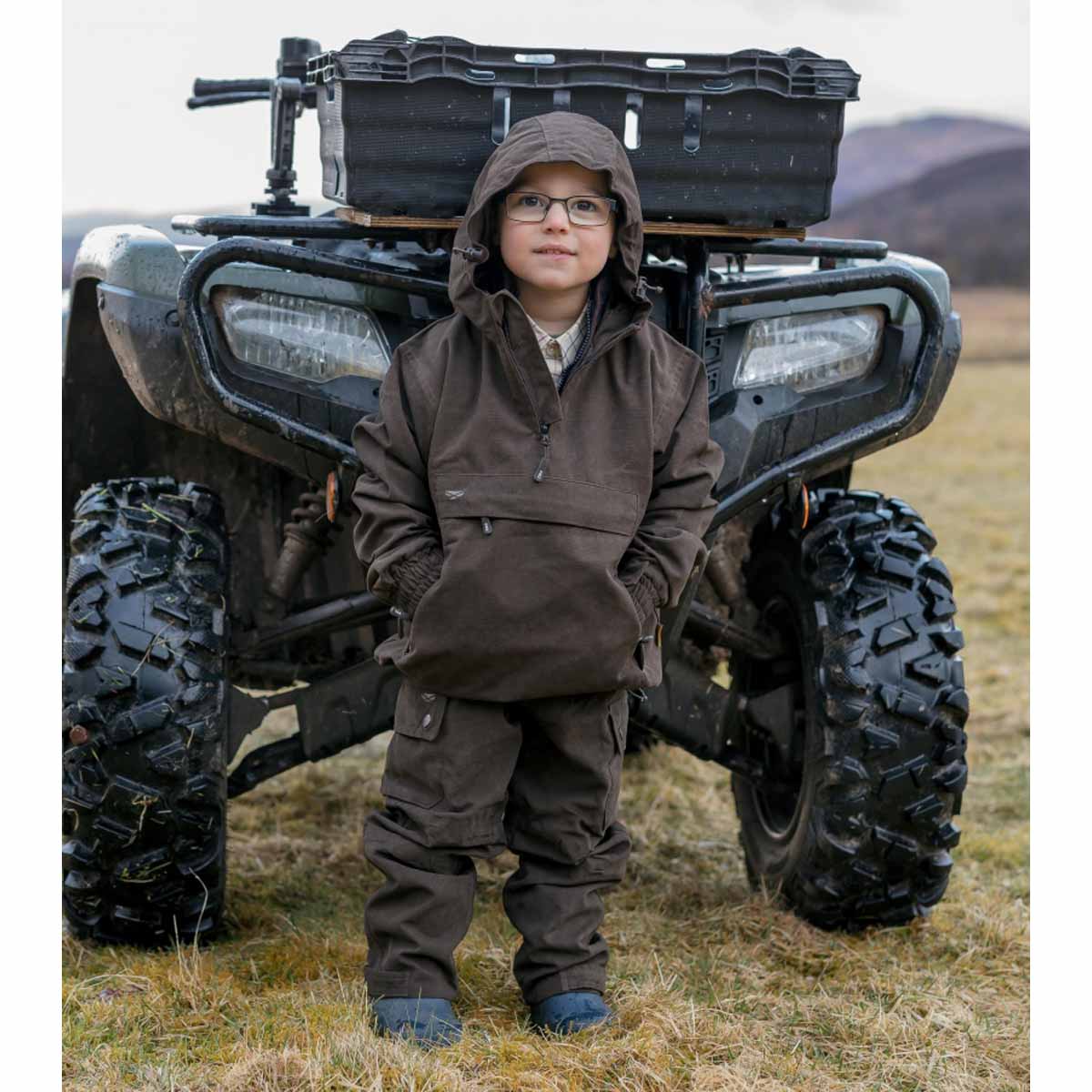 Hoggs Struther Junior W/P Smock Jacket Dark Green
