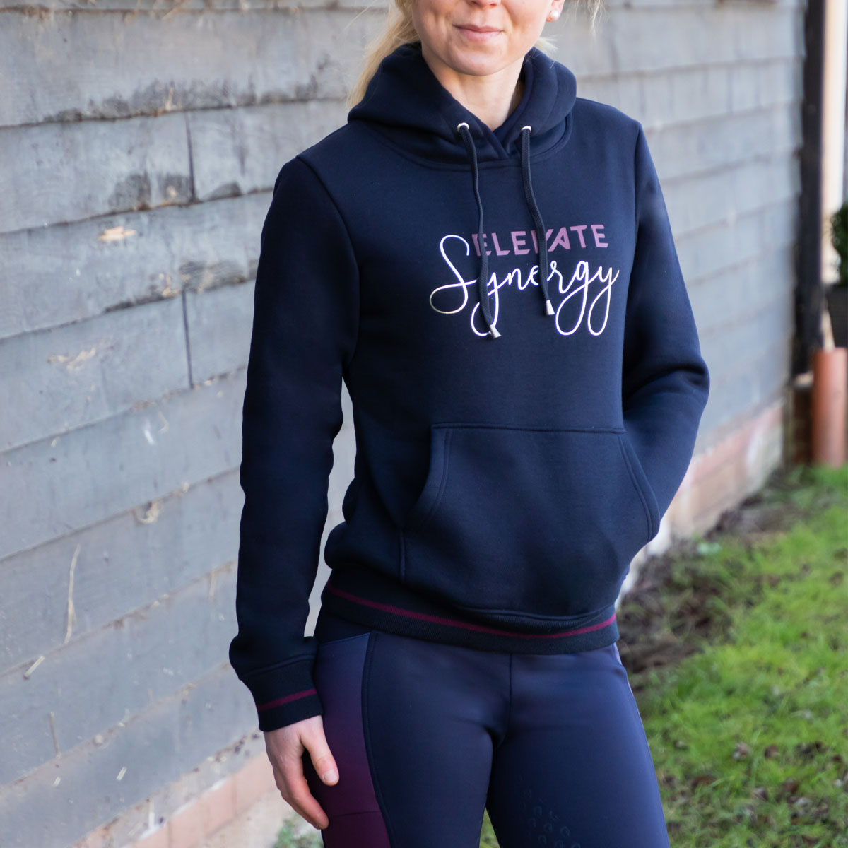 Hy Equestrian Synergy Elevate Hoodie Navy Blue