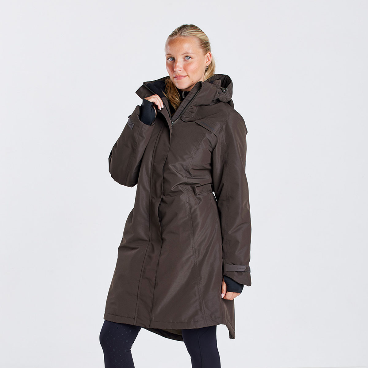 Harry Hall All-Weather Long Coat Chocolate