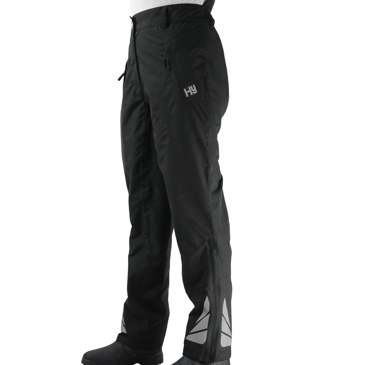 Hy Equestrian Waterproof Reflective Over Trousers Black