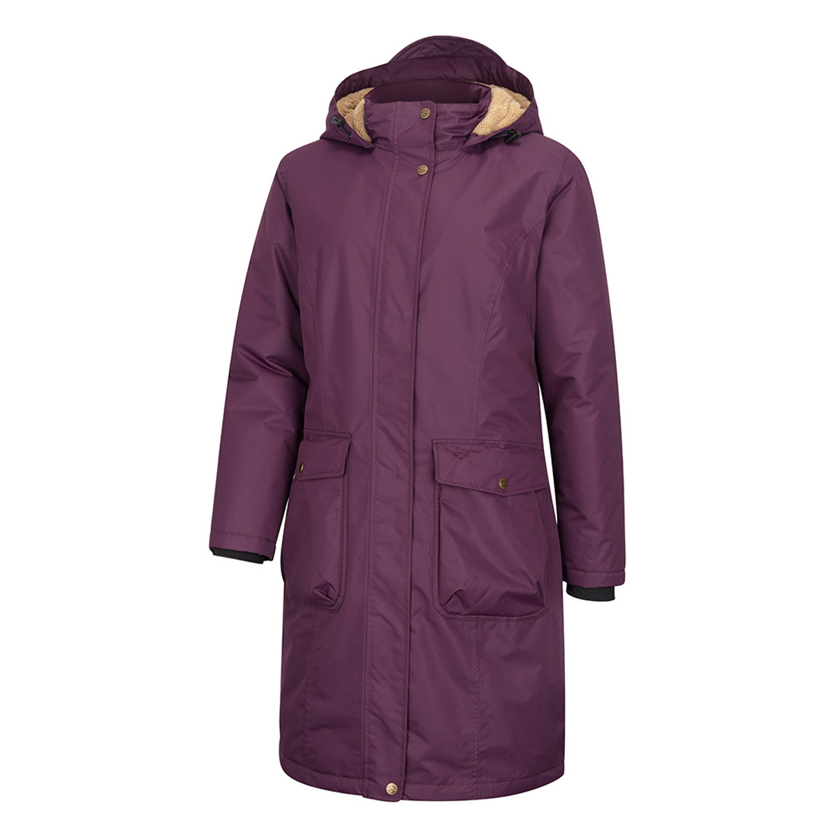 Hoggs Of Fife Walker Ladies Long Coat Blackberry